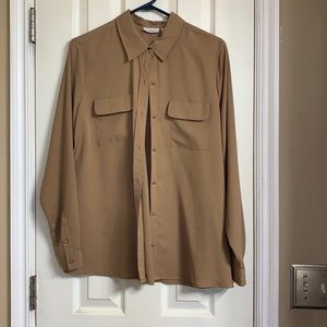 Nude button down dress shirt